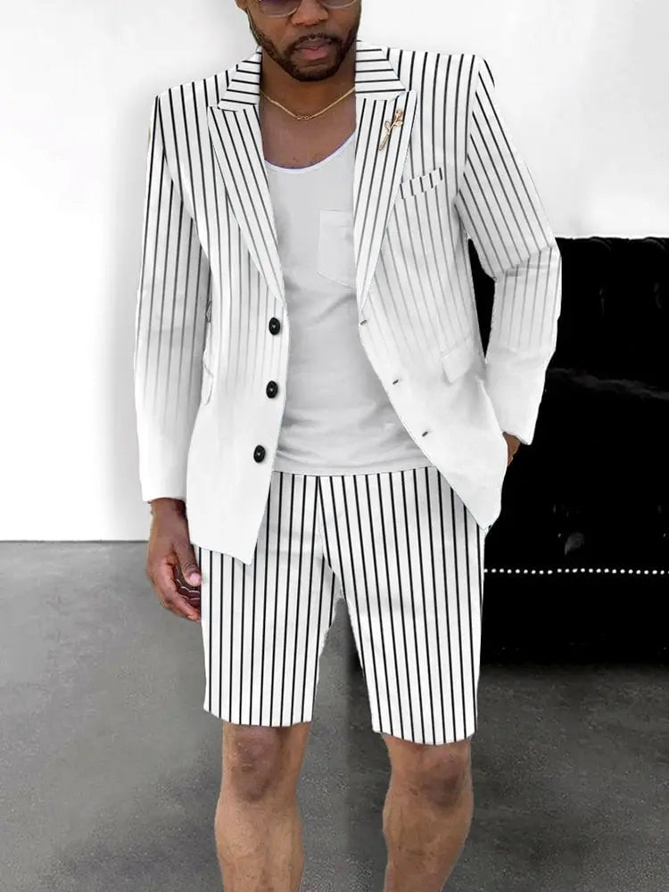 British Style Casual Gradient Color Suit Shorts Suit Men shopluxelook.store