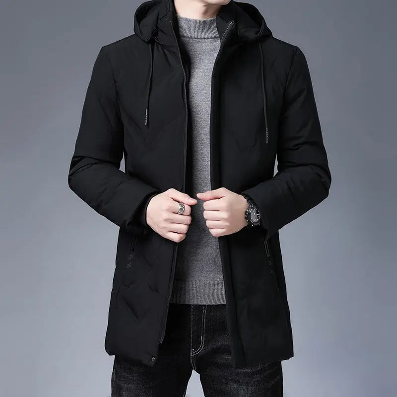 Casual Thickening Mid-length Hooded Detachable Warm-keeping Cotton Clothing shopluxelook.store