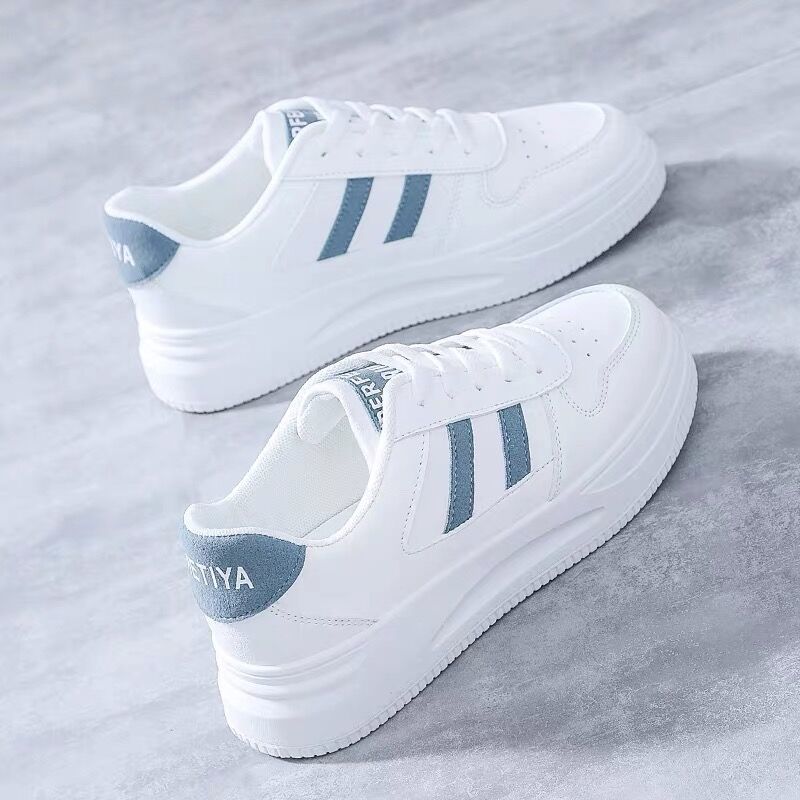 Women's All-matching Casual Sports Leather Summer White Sneakers Inter