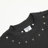 Metal Decorative Rivets T-shirt For Men shopluxelook.store