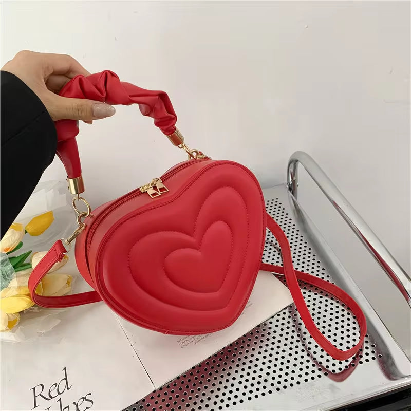 Fashion Love Heart Shape Shoulder Bag Small Handbags Designer Crossbod