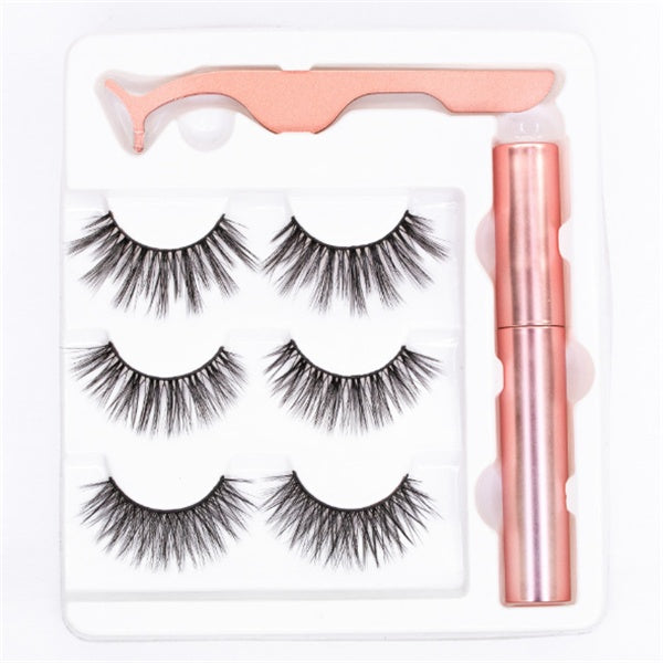 Magnetic Liquid Eyeliner & Magnetic False Eyelashes & Tweezer Set Wate