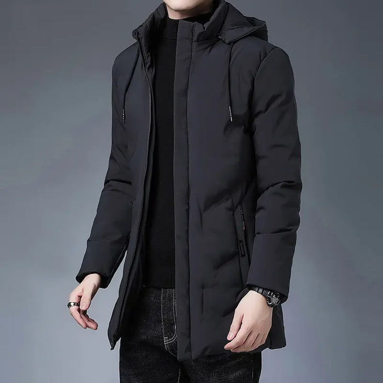 Casual Thickening Mid-length Hooded Detachable Warm-keeping Cotton Clothing shopluxelook.store