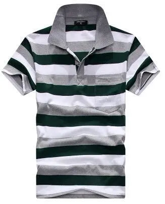 Stripe Men Polo Shirt shopluxelook.store