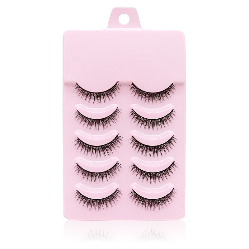 Natural Short Cross False Eyelashes Handmade Fake Eye Lashes Makeup US