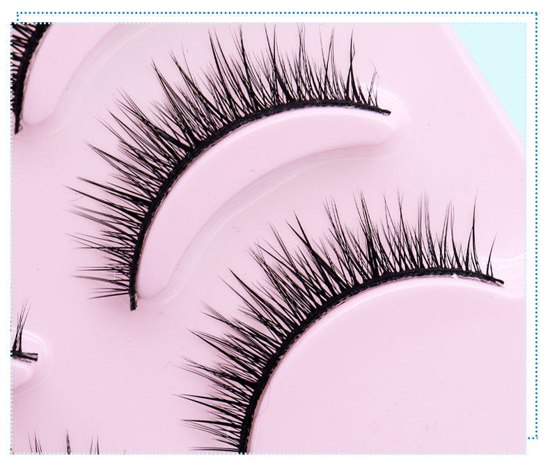 Natural Short Cross False Eyelashes Handmade Fake Eye Lashes Makeup US