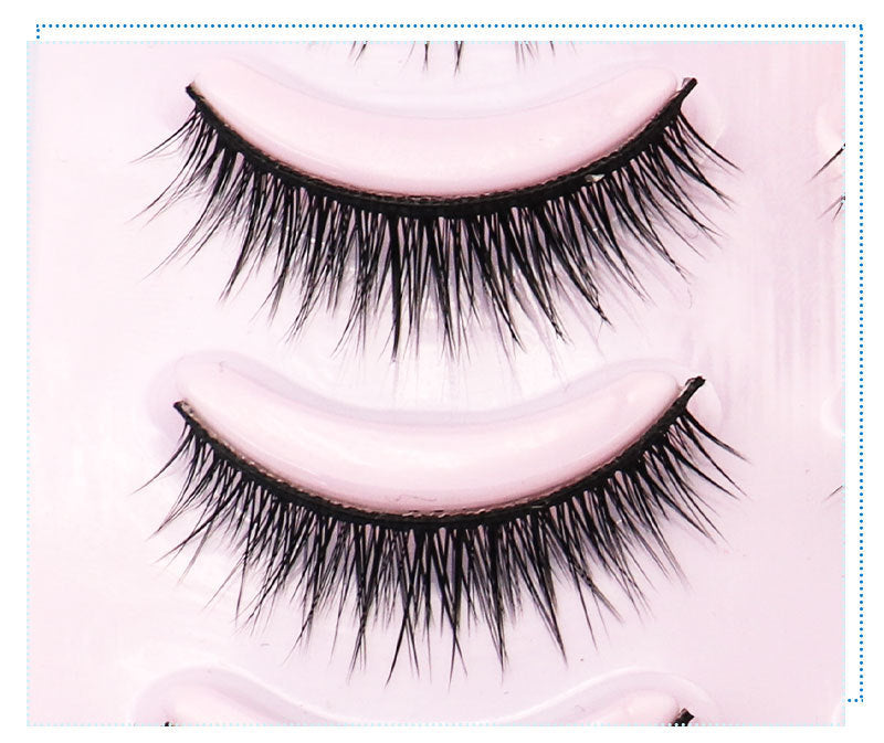 Natural Short Cross False Eyelashes Handmade Fake Eye Lashes Makeup US