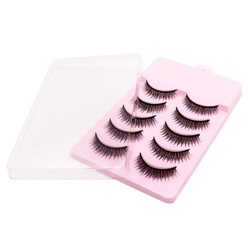 Natural Short Cross False Eyelashes Handmade Fake Eye Lashes Makeup US