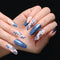 Blue Onion Pink Fake Nails Ballet Nail Coffin Nail French Manicure Fully Wearable Finished Nail Piece Boxed