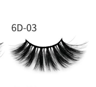 Nethong 25mm mink false eye lashes 6D three-dimensional messy cross-ey