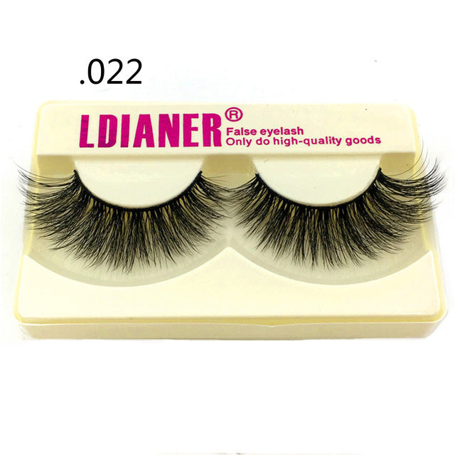 100% Mink Eyelashes 25mm Wispy Fluffy Fake Lashes