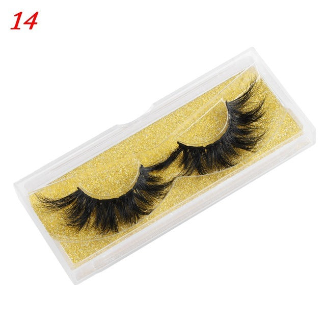 100% Mink Eyelashes 25mm Wispy Fluffy Fake Lashes