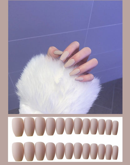 Frosted ballet fake nails