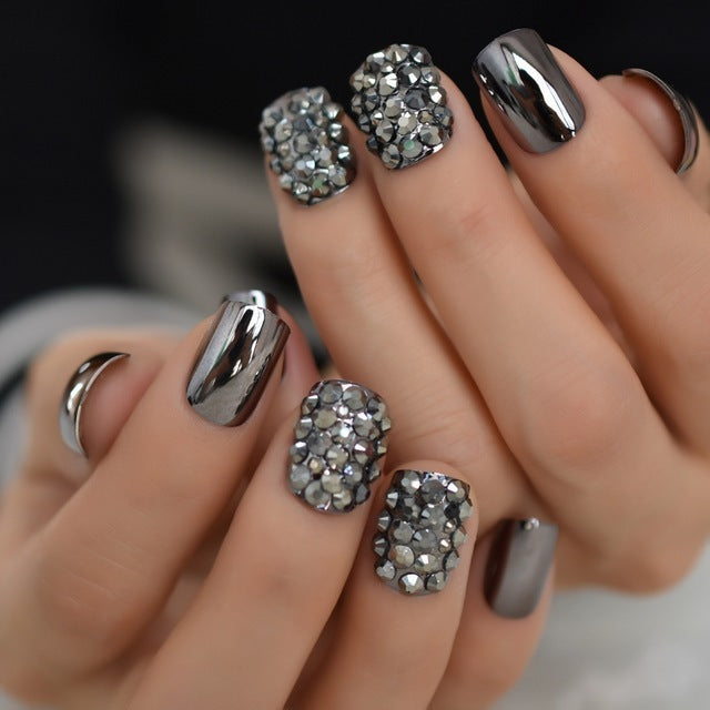 Metal false nails for women