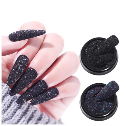 Nail Art Woolen Powder Starlight Black Gauze Sugar Powder Nail Art Accessories