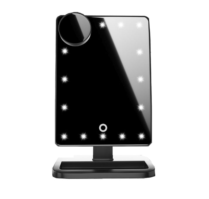 Touch Screen Makeup Mirror With 20 LED Light Bluetooth Music Speaker 1