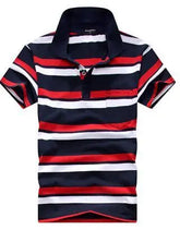 Stripe Men Polo Shirt shopluxelook.store