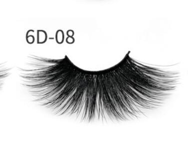 Nethong 25mm mink false eye lashes 6D three-dimensional messy cross-ey