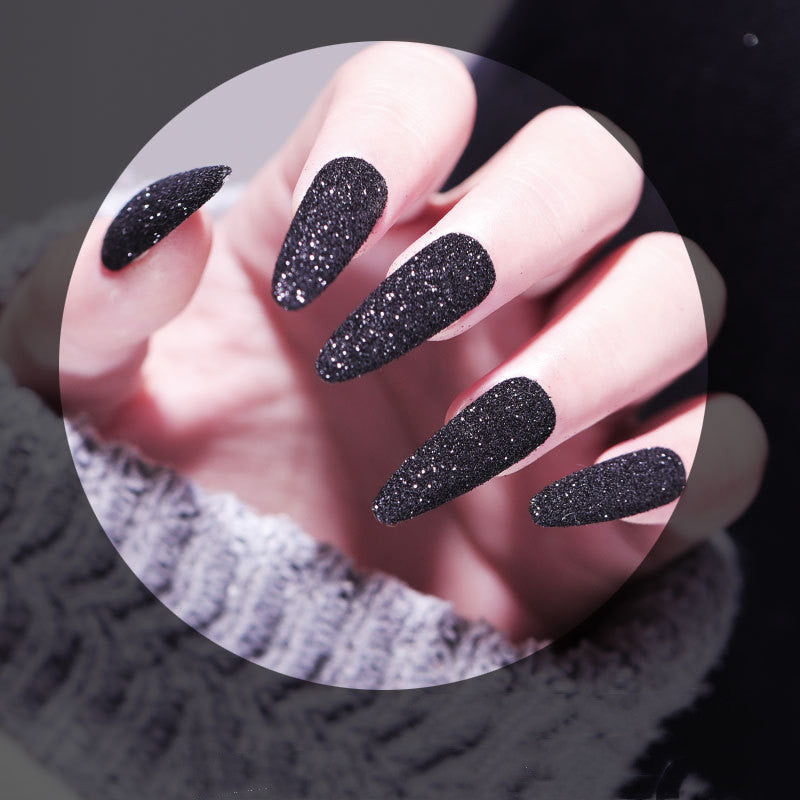 Nail Art Woolen Powder Starlight Black Gauze Sugar Powder Nail Art Acc