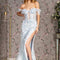 3-D Flower Sequin Sheer Bodice Mesh Mermaid Long Dress-shopluxelook.store