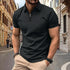 Zipper And Lapel Top Polo Shirt Men shopluxelook.store