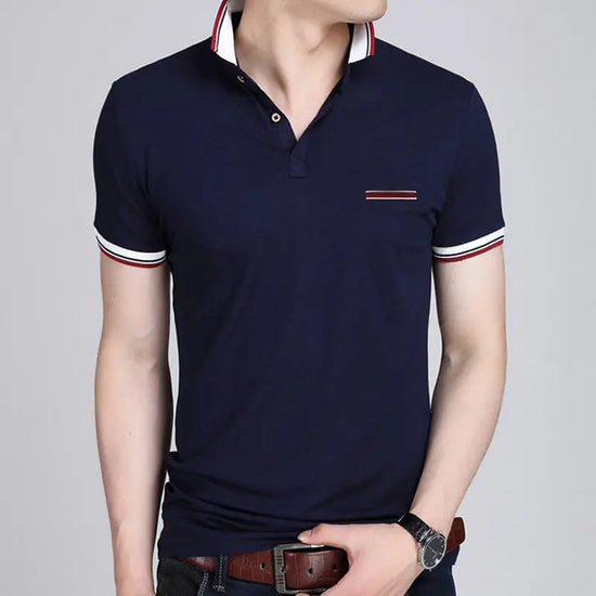 Lapel short sleeve T-shirt men shopluxelook.store