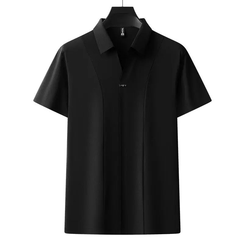 Business Casual Solid Color Polo Shirt Men shopluxelook.store