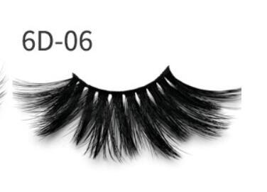 Nethong 25mm mink false eye lashes 6D three-dimensional messy cross-ey