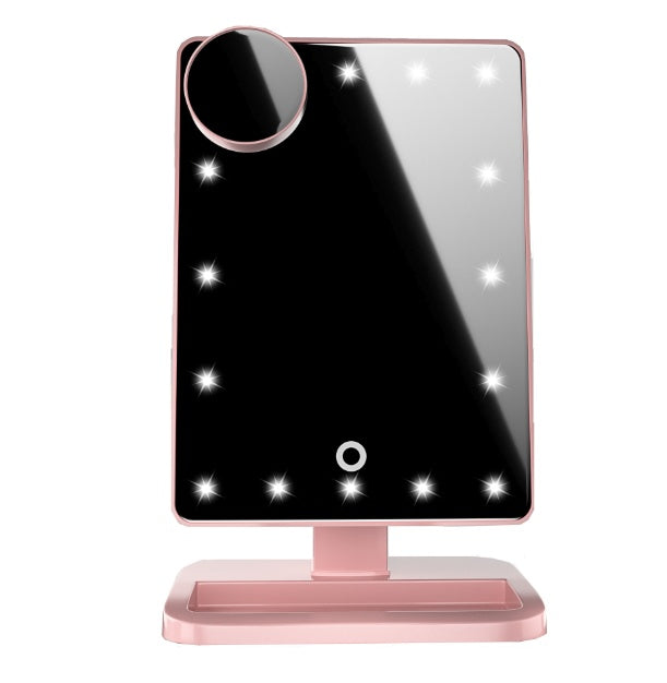 Touch Screen Makeup Mirror With 20 LED Light Bluetooth Music Speaker 1