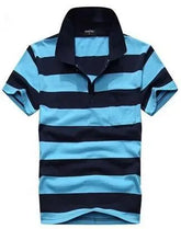 Stripe Men Polo Shirt shopluxelook.store