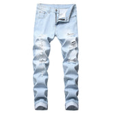 Ripped Fashion Slim-fit Trendy Straight Men&