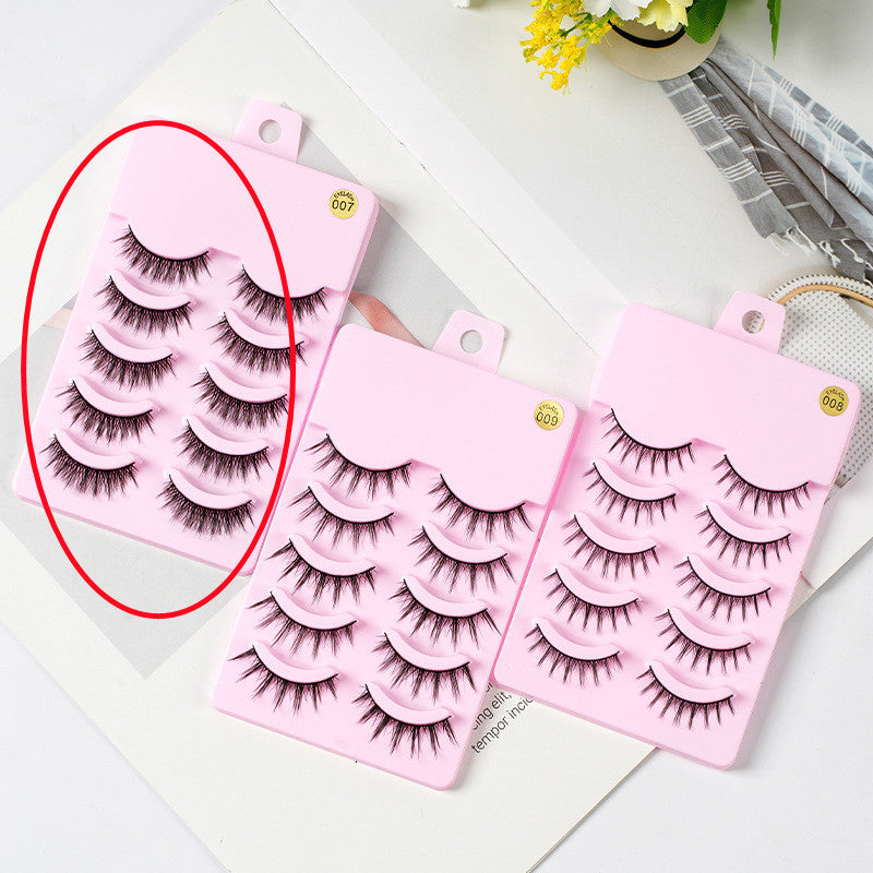 5 Pairs Manga Lashes New Arrival Anime Cosplay Natural Wispy  Korean Makeup Artificial False Eyelashes