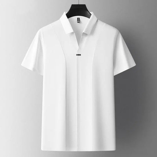 Business Casual Solid Color Polo Shirt Men shopluxelook.store