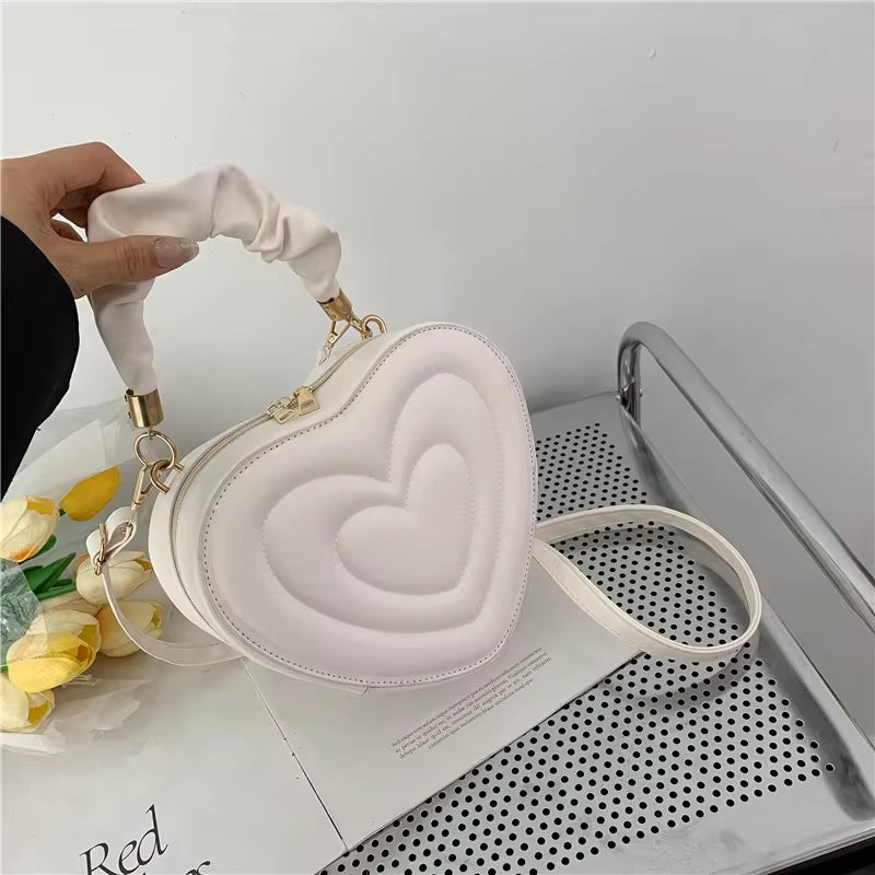 Fashion Love Heart Shape Shoulder Bag Small Handbags Designer Crossbod