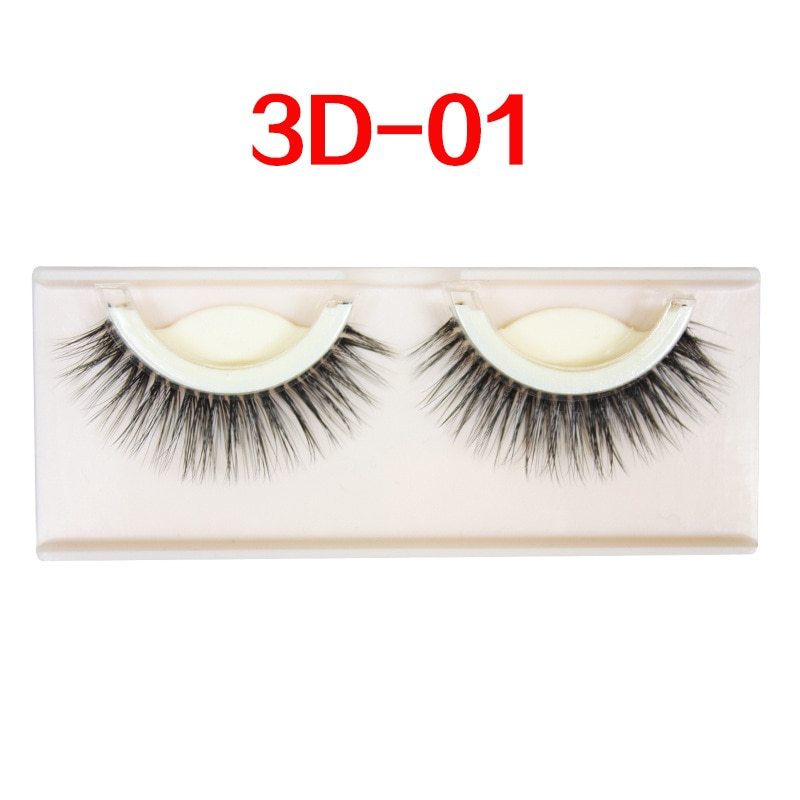 3D False Eye lashes Extension on Reusable Self-Adhesive Natural Curly 