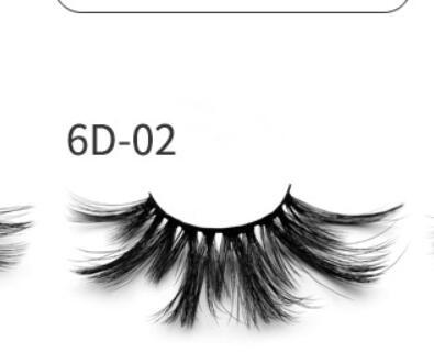 Nethong 25mm mink false eye lashes 6D three-dimensional messy cross-ey