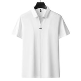 Business Casual Solid Color Polo Shirt Men shopluxelook.store