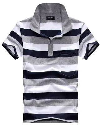 Stripe Men Polo Shirt shopluxelook.store