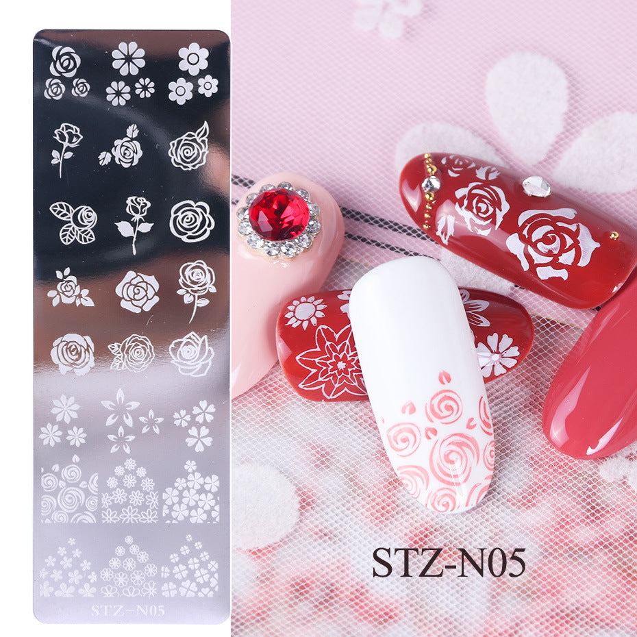 Nail print long steel plate