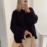 Casual All-match Round Neck Long Sleeve Knitted Sweater shopluxelook.store