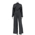 Small Turtleneck Cross Long Sleeves Top Casual Wide Leg Pants Two-piece Set - shopluxelook.store