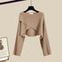 Salt Design Sweater Top Matching Slimming Casual Wide-leg Pants Three-piece Set - shopluxelook.store