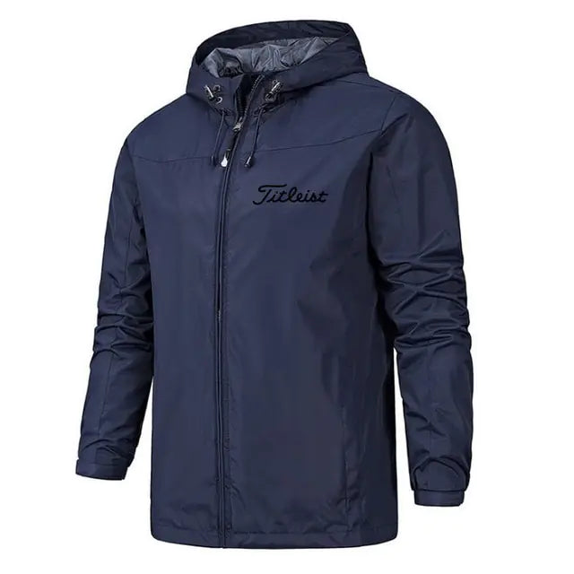 Men's Waterproof Windbreaker Jacket - Dark Blue 1 / 3 Extra Large