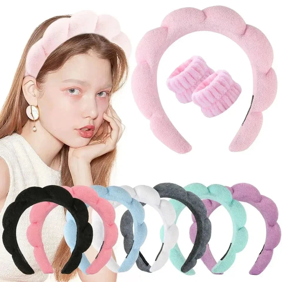 Makeup Headband Puffy Sponge Spa Head Bands