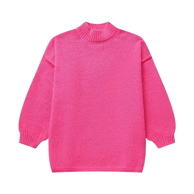 Casual All-match Round Neck Long Sleeve Knitted Sweater shopluxelook.store