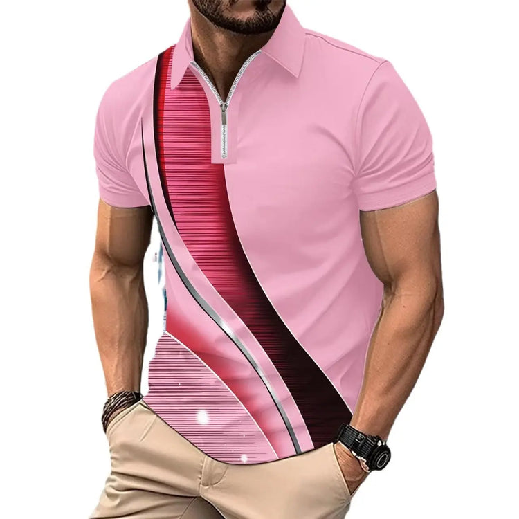 Printed Dots Gradient Polo Shirt Men shopluxelook.store