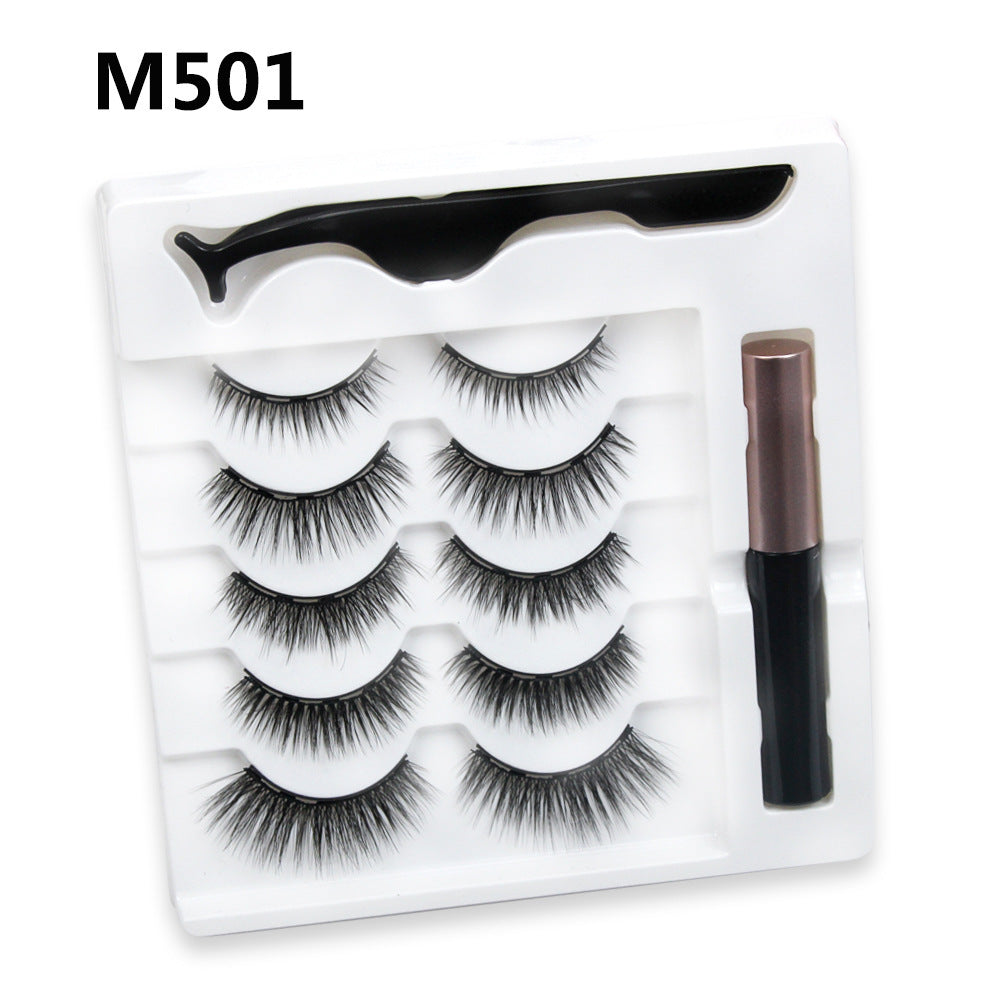 Magnetic False Eyelashes Five Pairs Of Mixed