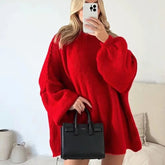 Casual All-match Round Neck Long Sleeve Knitted Sweater shopluxelook.store