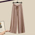 Three-piece Vest Thickened Sweater Wide-leg Pants Women&