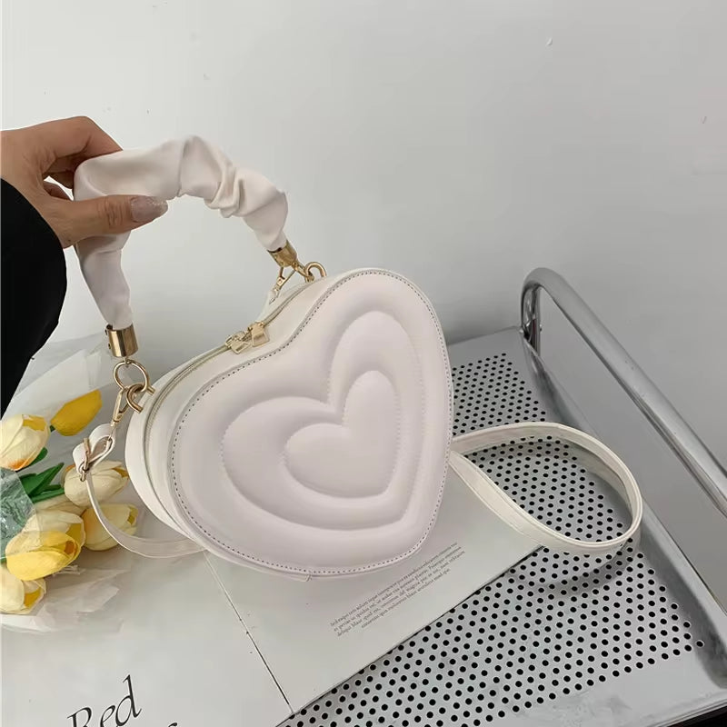 Fashion Love Heart Shape Shoulder Bag Small Handbags Designer Crossbod